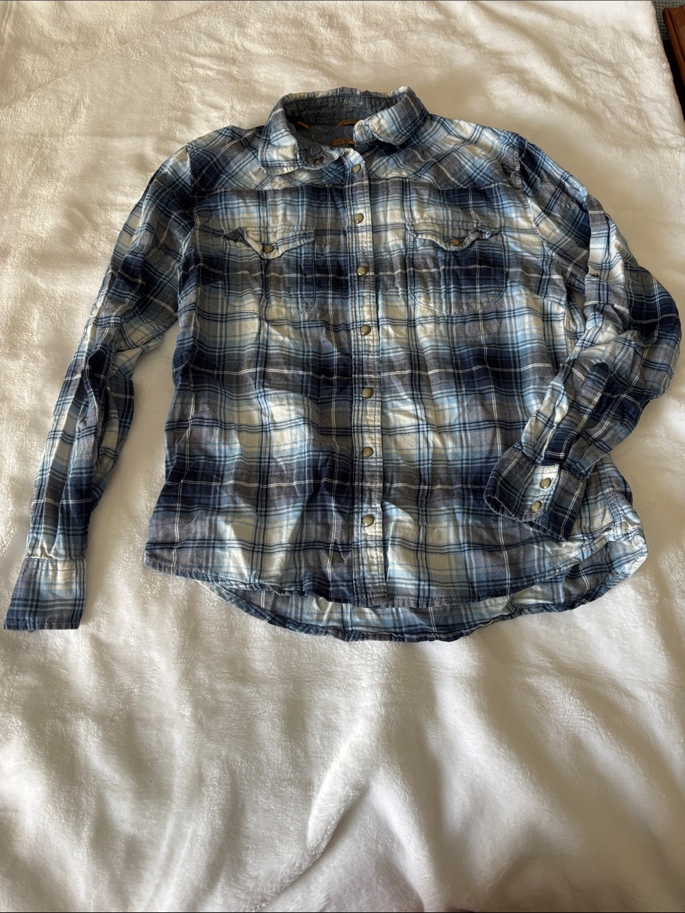 Jachs Girlfriend Blue & White flannel